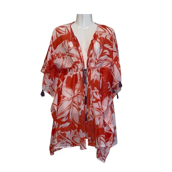 Beach By Exist Other - Beach By Exist Red and White Swim Coverup
